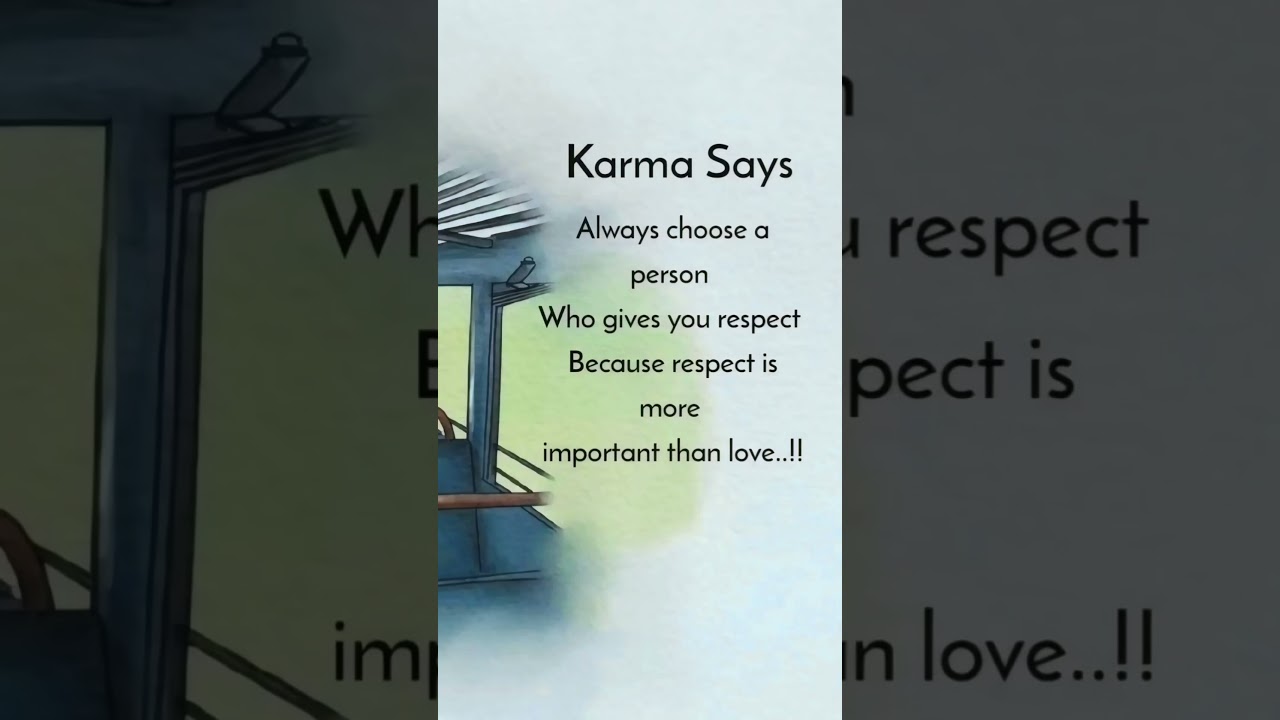 Respect over love, always. 💯 