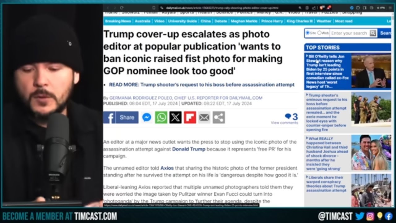 Media DEMAND Iconic Trump Assassination Photo Be CENSORED Because It Is Helping Him WIN The Election