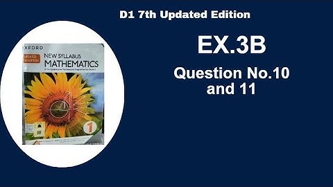 Exercise 3B Question#10 and 11 updated 7th edition Topic Percentages