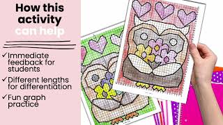 Valentines Day Activities Math Coordinate Plane Graphing Mystery Pictures