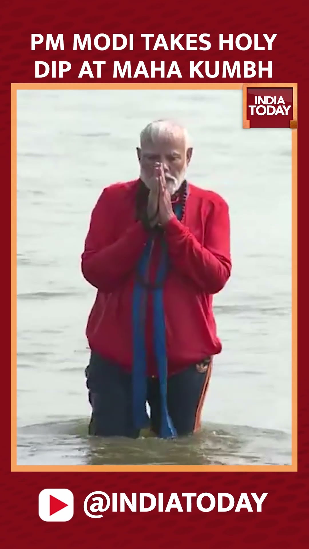 PM Modi Takes Holy Dip In Triveni Sangam | Maha Kumbh 2025 | #shorts #pmmodi #mahakumbh2025