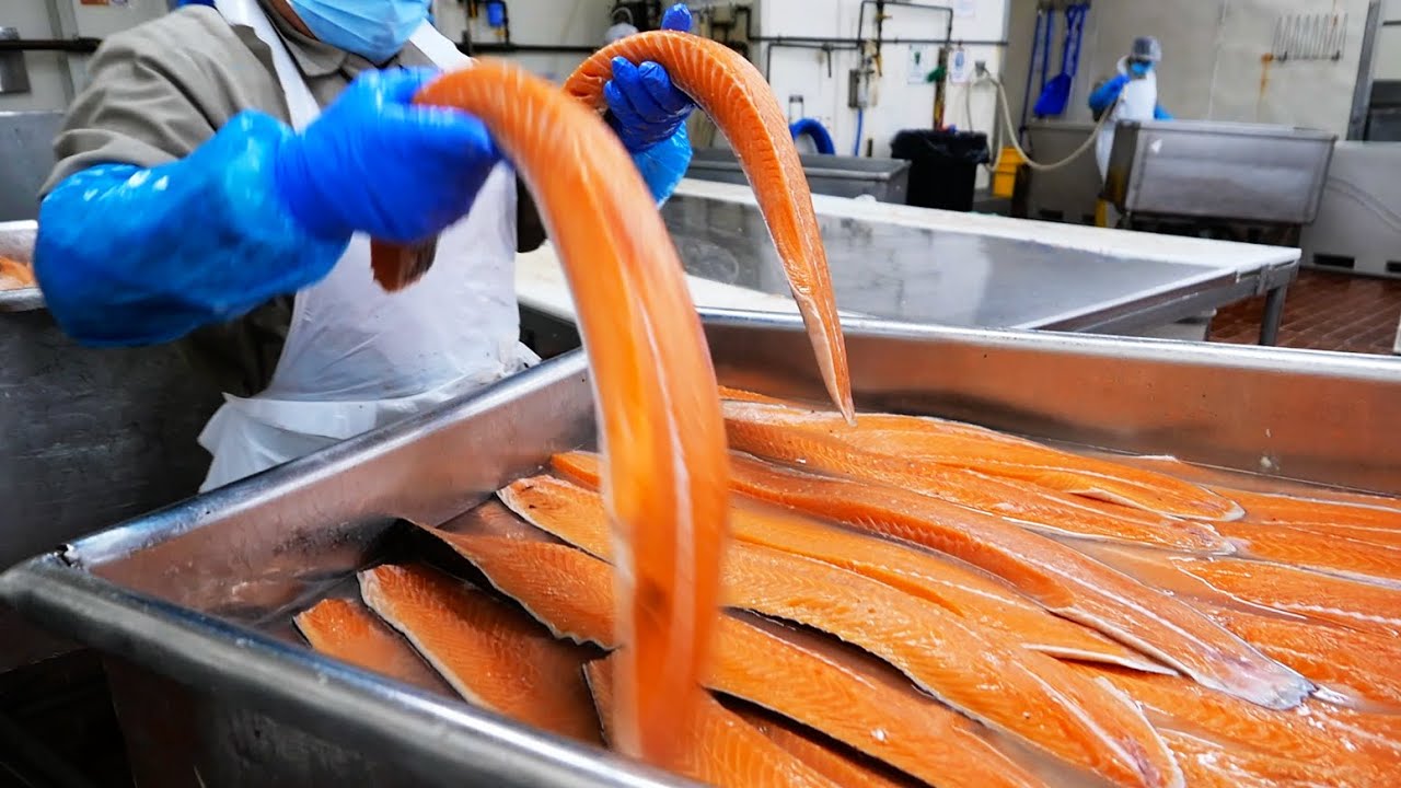 New York City Food - The BIGGEST Smoked Salmon Factory! Acme Smoked Fish NYC | Travel Thirsty