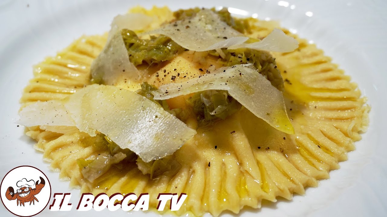 654 - Ravioloni del Bocca con ricotta e porri..ed il piatto rincorri (primo di terra facile gustoso)