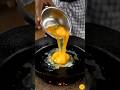 Fluffy Street-Style Omelet Cooking in Cast Iron Pan | Ultimate Sizzle ASMR 🍳🔥 #entertainment #shorts