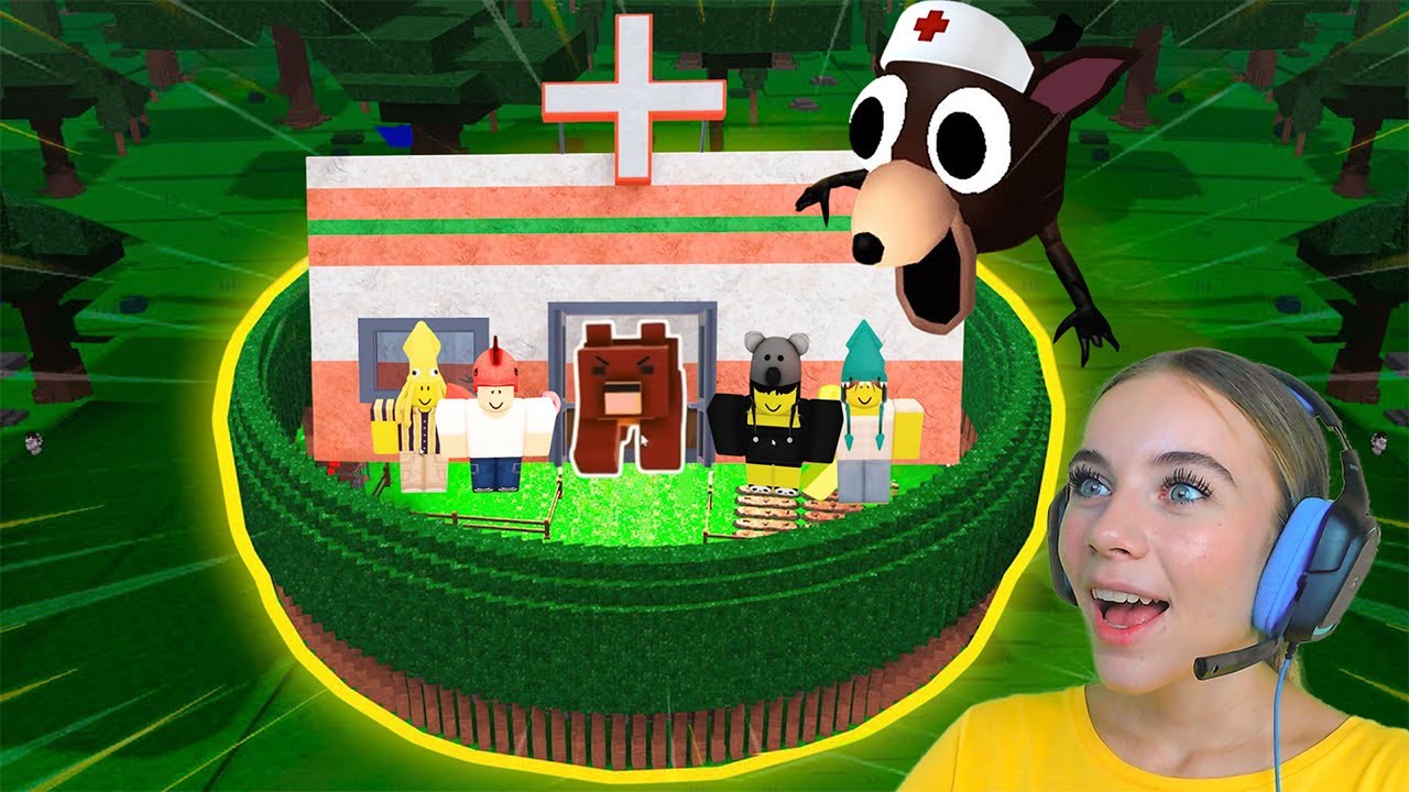 ПОСТРОИЛА БАЗУ БОЛЬНИЦУ В 99 ДНЕЙ ВЫЖИВАНИЯ В ЛЕСУ С АЛЁНОЙ в ROBLOX!