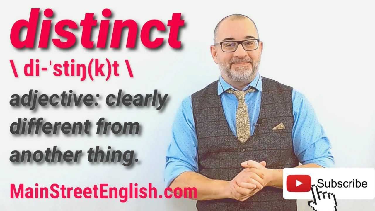 English Vocabulary Builder: DISTINCT (Pronunciation & Usage) - YouTube