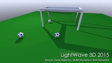 LightWave 3D: Soccer Goal Rigid scene rendered