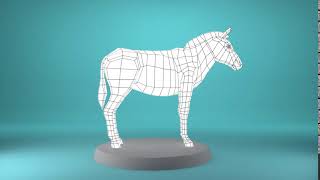 zebra low poly render screenshot 3