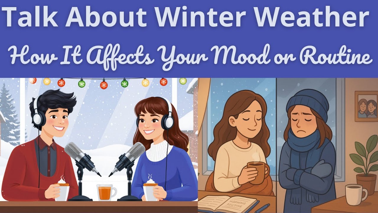 Winter Weather & How It Affects Your Mood and Routine | Real Daily English Conversation | Episode 39