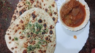 Butter Naan with Chilli Chicken || Tawa Butter Naan | | No Oven No Yeast Naan Recipe