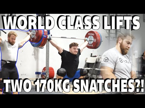 Wes Kitts and Nathan Damron Snatch 170KG (375LBS) | Cal Strength - video from California Strength