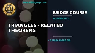 BRIDGE COURSE - MATH - TRIANGLES - RELATED THEOREMS screenshot 2