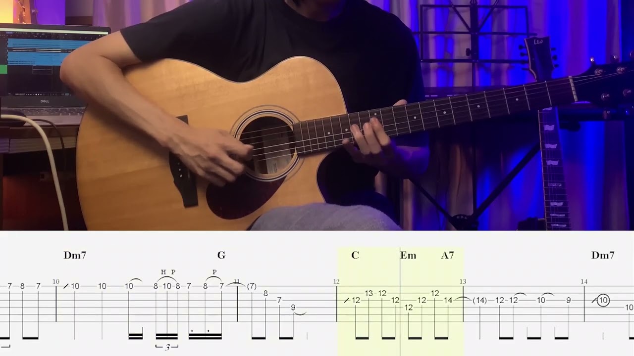 The Zero - ဆောင်းတွင်းနွေ Full guitar cover playthrough ( Rhy+Solo with tab )