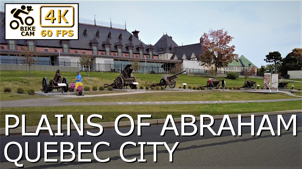 Explore Plains of Abraham Park, Quebec City on a Bike Ride in 4K! 🚴‍♂️🌳