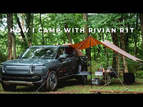 Camping with Rivian R1T for the First Time / My Unique Setup