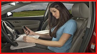 AutoExec AUE13000 Wheelmate Car Desk Grey Steering Wheel Tray for Laptop, Writing Space
