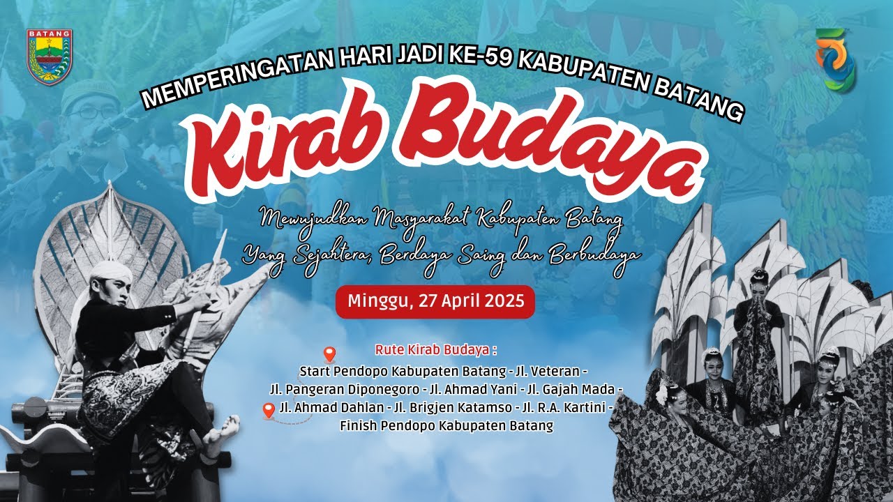 [LIVE] Kirab Budaya Peringatan Hari Jadi Ke-59 Kabupaten Batang Tahun 2025