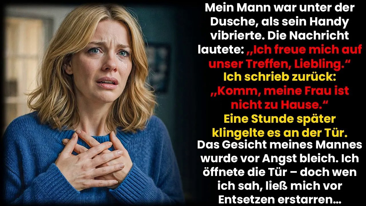 Ich schrieb der Geliebten meines Mannes; „Komm vorbei “ Wer vor der Tür stand, schockierte mic