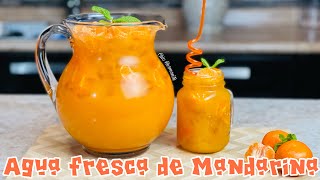 Agua Fresca De Mandarina 🍊Natural /Incluyendo Jarabe Para Endulzar 😋
