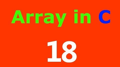 C Programming Tutorial in Hindi - Array in C