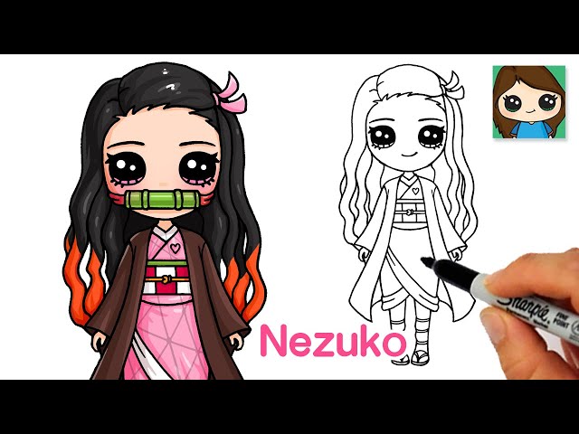 How to Draw Nezuko Kamado | Demon Slayer : Mugen Train - YouTube