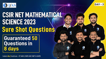 CSIR NET Mathematics 2023 Sure Shot Questions | CSIR NET Mathematics Important Questions: Day 3