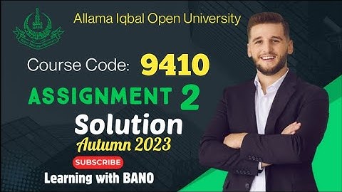 AIOU #9410  Assignment 2 solution |  Introduction to sociology | B.ed #aiou #assignment #autumn2023