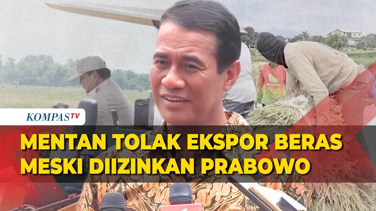 Alasan Mentan Amran Tolak Ekspor Beras, Meski Diizinkan Prabowo