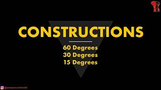CONSTRUCTION OF ANGLES || 60, 30, 15 ||