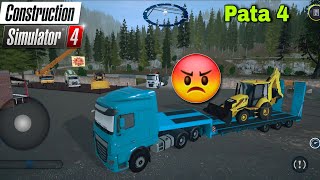 Construction Simulator 4 Pata 4 - BIG MISTAKE! 😡 Loading the CAT Backhoe in