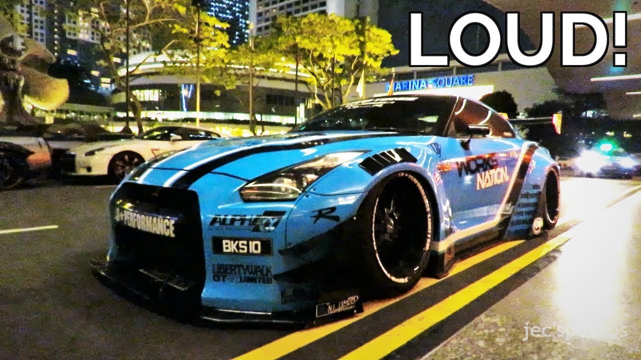Nissan GTR R35s and Supercars Leaving Meet! INSANE Flatout ...
