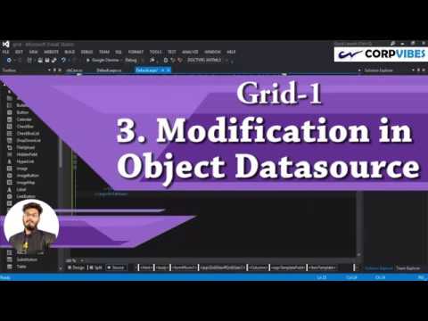 Asp.net Gridview -modify data insert delete update with object datasource C#.net (हिन्दी)