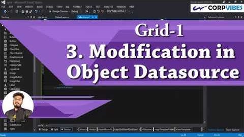 Asp.net Gridview -modify data insert delete update with object datasource C#.net (हिन्दी)