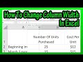 Excel Column Width Adjustment Quiz