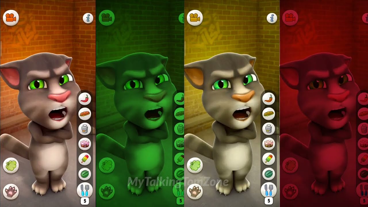 My Talking Tom Cat Color Video - Tom Cat Funny Moments😂😂😂 - Talking Cat Color  