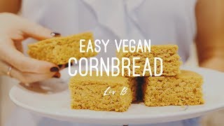 easy vegan cornbread recipe |   gluten-free option!