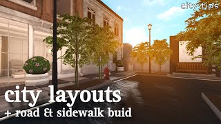 3 city layouts   road & sidewalk build hack for your cities | roblox bloxburg speedbuild