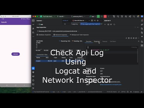 Network inspector | Check API Logs | Logcat