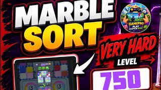 Marble Sort (VERY HARD) Level 750 - How to Beat. Step-by-Step Walkthrough. #marblesort 