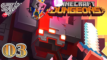 OUR FIRST REDSTONE GOLEM BOSS FIGHT | Minecraft Dungeons - Ep 3 (Co-op)