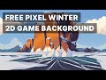 Free Pixel Winter Landscape with Rock