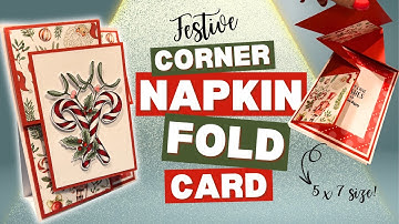 Hoe maak je een hoekkaart met servetvouw | Geen stansen nodig!!!