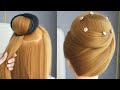 New Juda Hairstyle With Gown - Hairstyles For Medium Hair Easy Bun | Wedding Hairstyles Tutorial