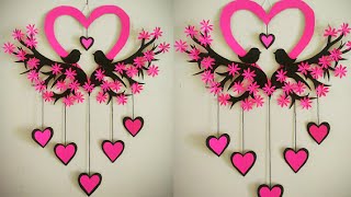 Cardboard Wall Hanging | Step by Step | Love birds wall decoration Craft #wallcraft screenshot 4