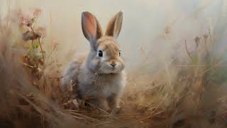Rustic Easter Bunny Rabbit TV | Spring TV Frame Art | Nature Scenery Digital Art | 2 Hours