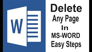 How to delete page in ms word | Remove Blank Page in ms word |Shortcut key to delete page in ms word