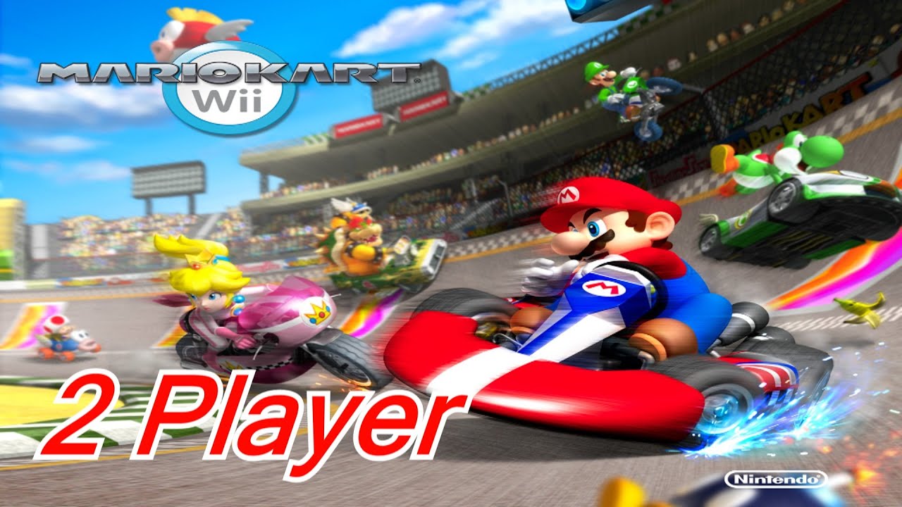 Mario Kart Wii - Full Game Walkthrough (2 Player) 