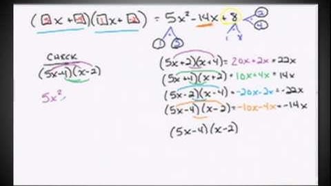 Math0097 & 0099 Tutorial 14 - Using trial and error to factor a trinomial