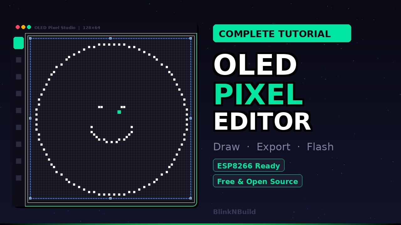 OLED Pixel Editor Complete Tutorial — Draw, Export & Flash to ESP8266 ...