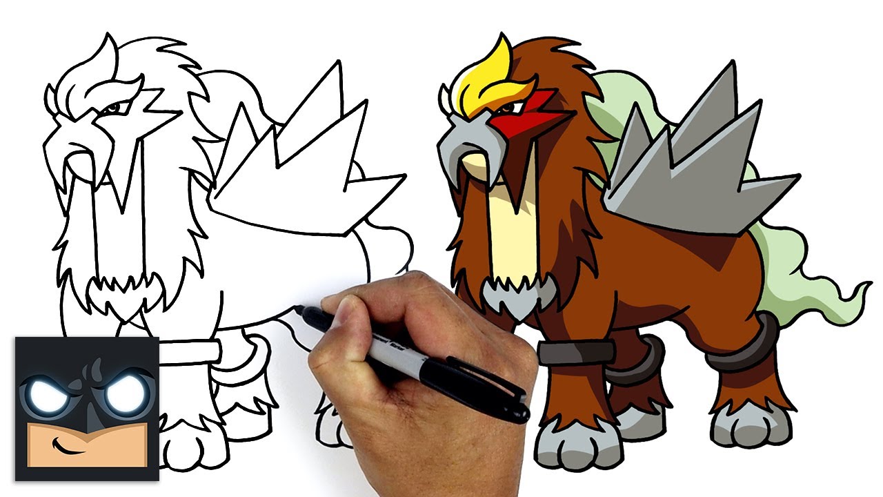 How To Draw POKEMON | ENTEI Step By Step Drawing Tutorial - YouTube
